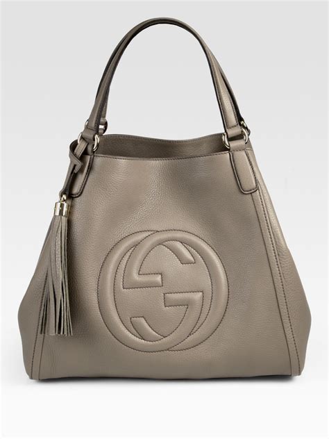 grey gucci tote bag|authentic gucci shoulder bag.